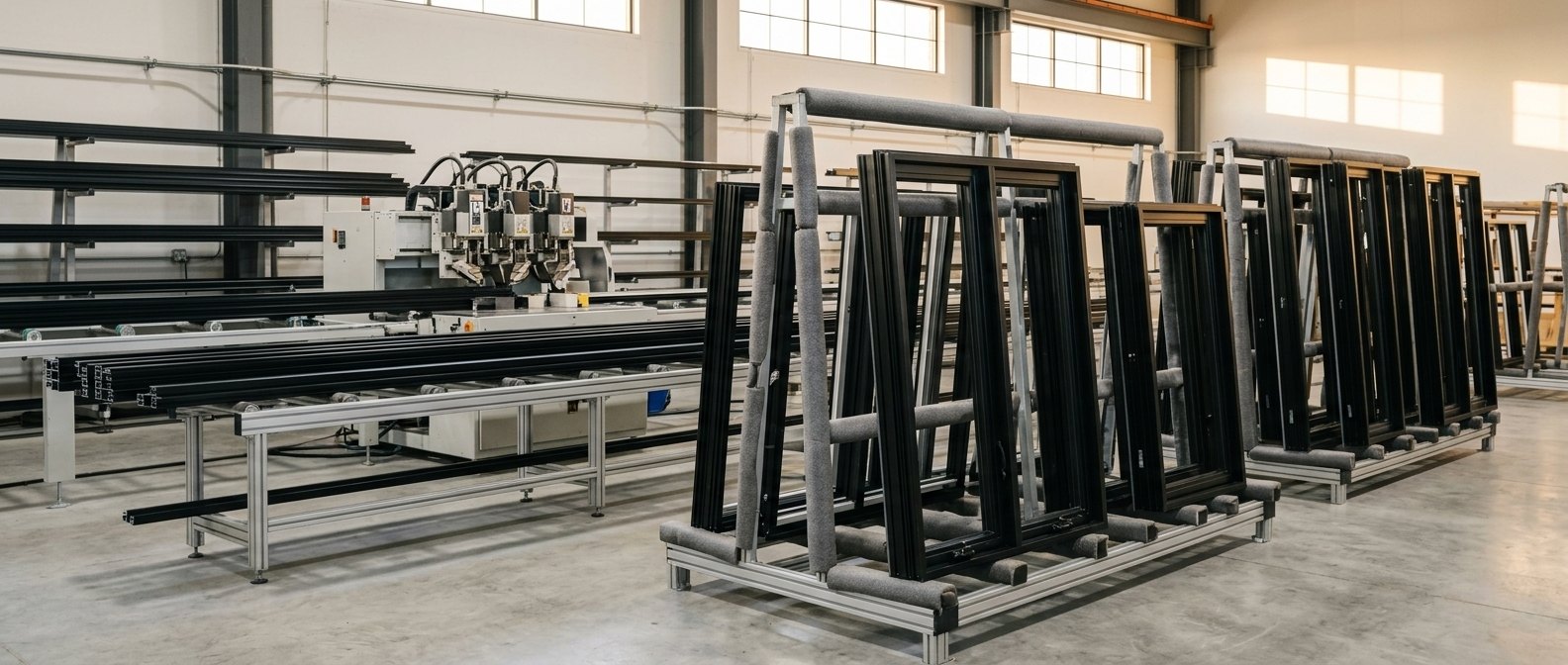 Atelier de fabrication de fenêtres en uPVC